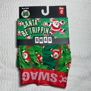 Small Men’s Swag Christmas Santa Boxer Briefs NEW